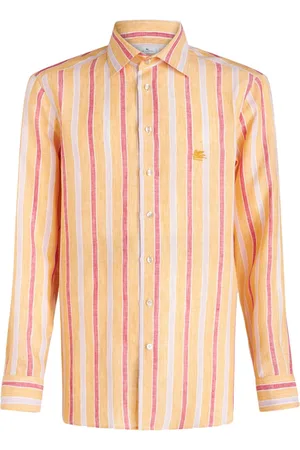 Etro Pegaso-embroidered striped shirt