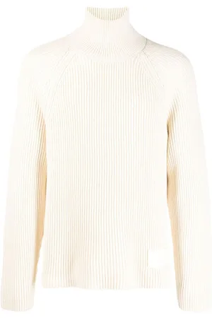 Ami Logo-appliqué ribbed-knit jumper