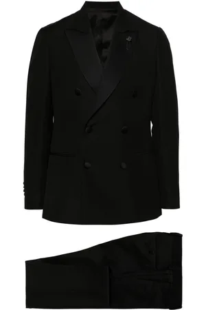 LARDINI Double-breasted wool-blend suit