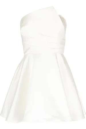 Amsale Asymmetrical draped bodice mini dress