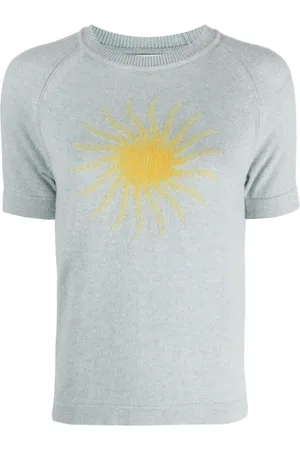 Barrie Sun-motif cashmere top