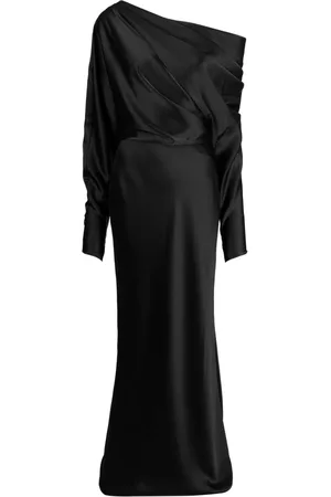 Amsale Off-shoulder satin gown