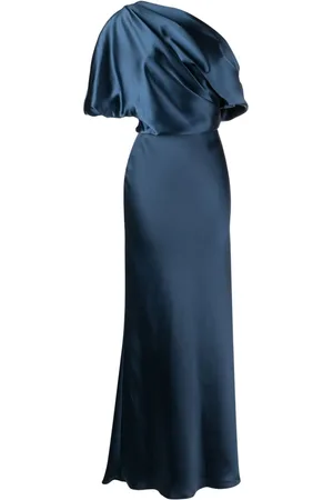 Amsale Off-shoulder draped maxi dress