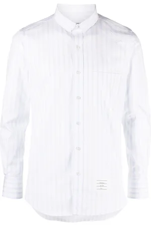 Thom Browne Striped long-sleeve cotton shirt