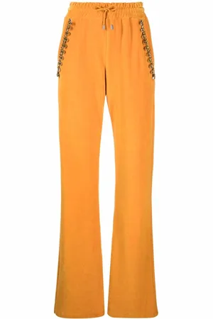 Philipp Plein Crystal Chain velvet track pants