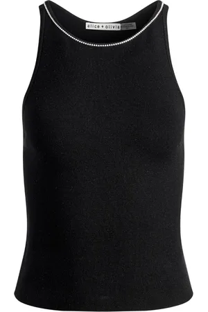 ALICE+OLIVIA Allen rhinestone-embellished tank top