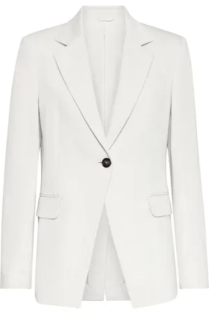 Brunello Cucinelli Gabardine-weave single-breasted blazer