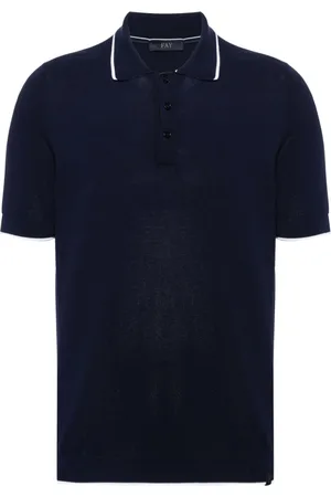 FAY Contrast-trim polo shirt