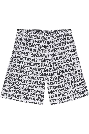 Vetements Logo-print cotton shorts