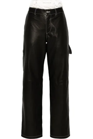 Halfboy Leather straight-leg trousers