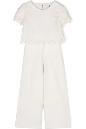 Abel & Lula Polka-dot embroidered trousers set