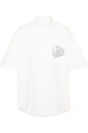 MARTINE ROSE Logo-print cotton shirt