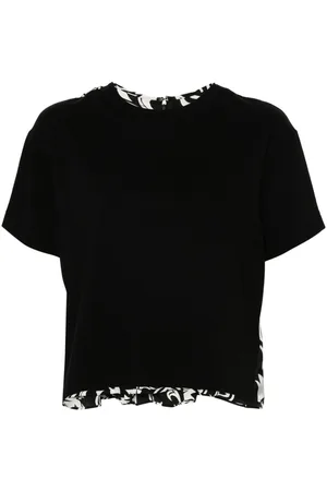 SACAI Floral-print panelled blouse