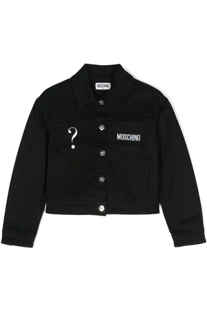 Moschino Logo-embroidered denim jacket