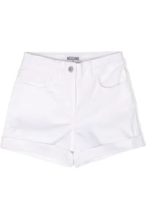 Moschino Logo-embroidered denim shorts