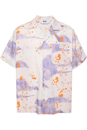 Msgm Paint-splatter cotton shirt