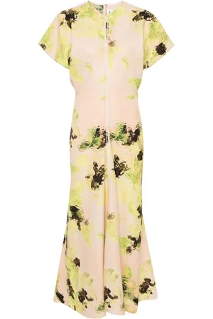 Victoria Beckham Abstract-print midi dress