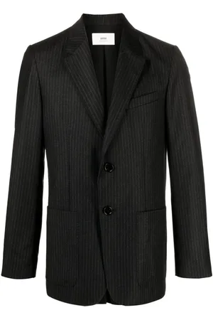 Ami Pinstripe-pattern virgin-wool blazer