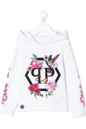 Philipp Plein Crystal flowers hoodie