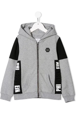 Philipp Plein Statement logo zip front hoodie