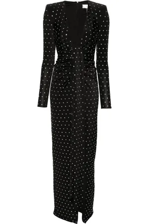 NISSA Crystal-embellished maxi dress