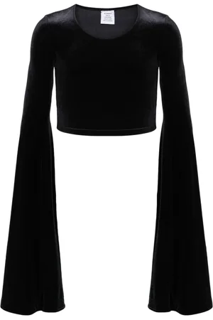 Vetements Velour cropped top