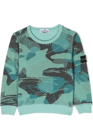 Stone Island Compass-badge camouflage sweatshirt