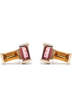 Aliita 18kt yellow Tu Y Yo citrine and tourmaline earring