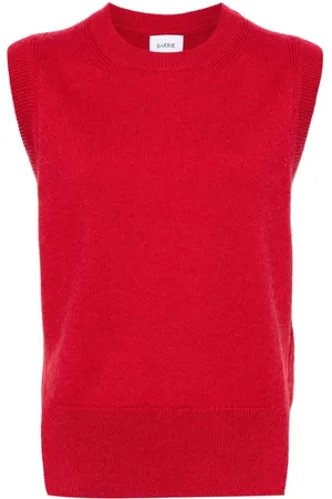 Barrie Iconic sleeveless cashmere jumper