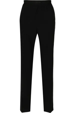 Msgm Logo-waistband tapered trousers