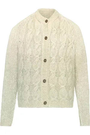 Maison Margiela Faded cable-knit cardigan