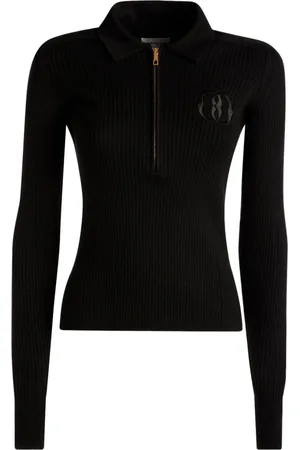 Bally Logo-embroidered ribbed-knit jumper