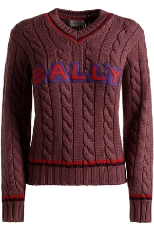 Bally Logo-appliqué merino wool jumper