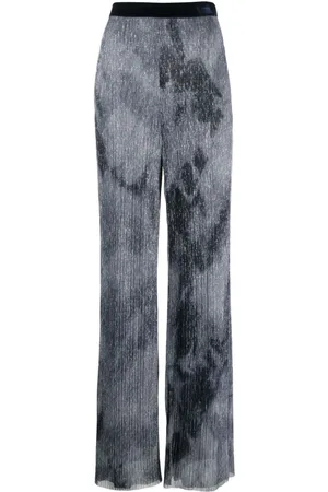 TALBOT RUNHOF Wide-leg metallic trousers