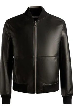 Bally Zip-up leather bomber jacket