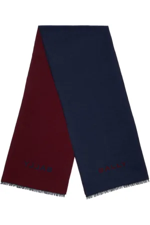 Bally Logo-intarsia wool scarf