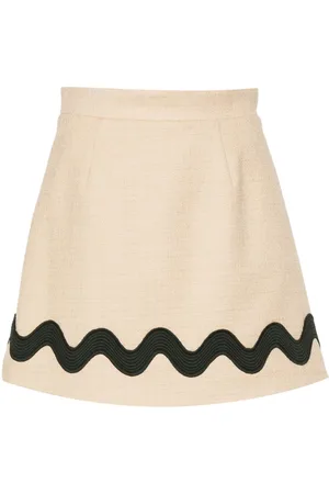 Patou Wave tweed mini skirt