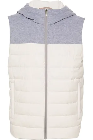 PESERICO SIGN Hooded quilted gilet
