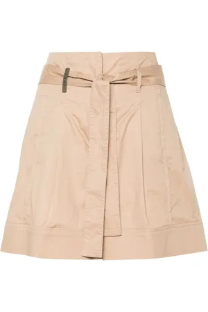 PESERICO SIGN Pleated paperbag shorts
