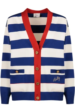 Bally Logo-embroidered striped cardigan