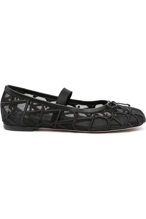 VALENTINO GARAVANI Toile Iconographe ballerina shoes