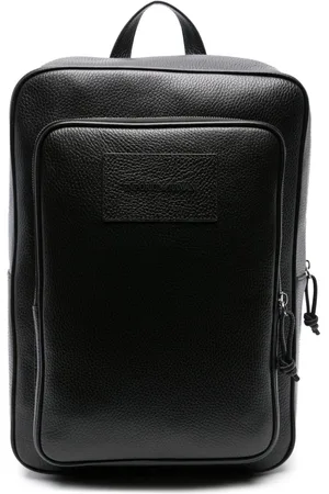 Emporio Armani Grained-leather backpack