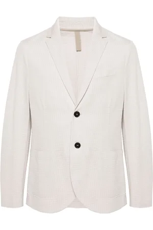 Harris Wharf London Single-breasted seersucker blazer