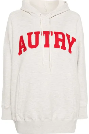 Autry Logo-embroidered mélange hoodie