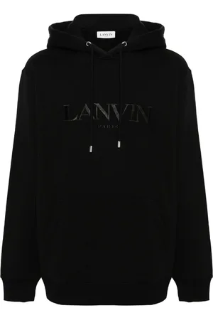 Lanvin Embroidered-logo cotton hoodie