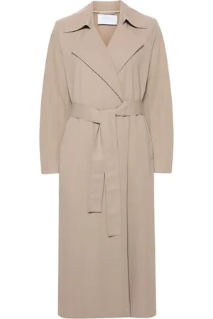 Harris Wharf London Notched-lapel belted trench coat