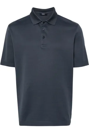 HERNO Knitted cotton polo shirt