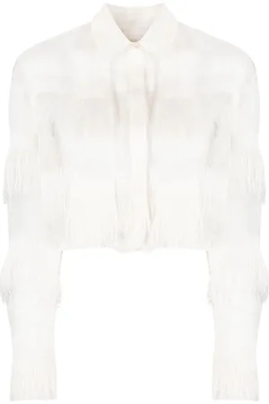 GENNY Semi-sheer fringed shirt