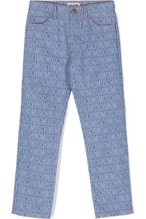 Moschino Monogram-jacquard straight jeans