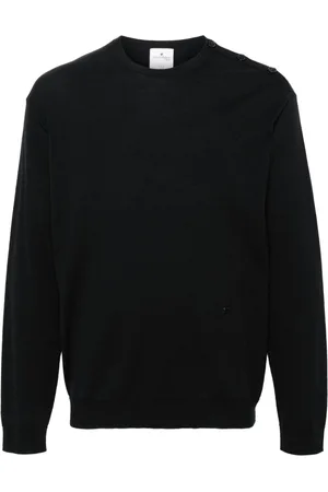 Courrèges Button-fastening shoulder fine-knit jumper